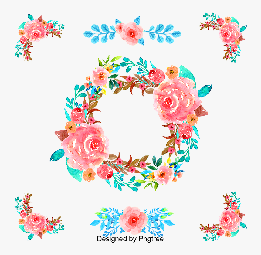 Colorful Flower Plant Watercolor, HD Png Download