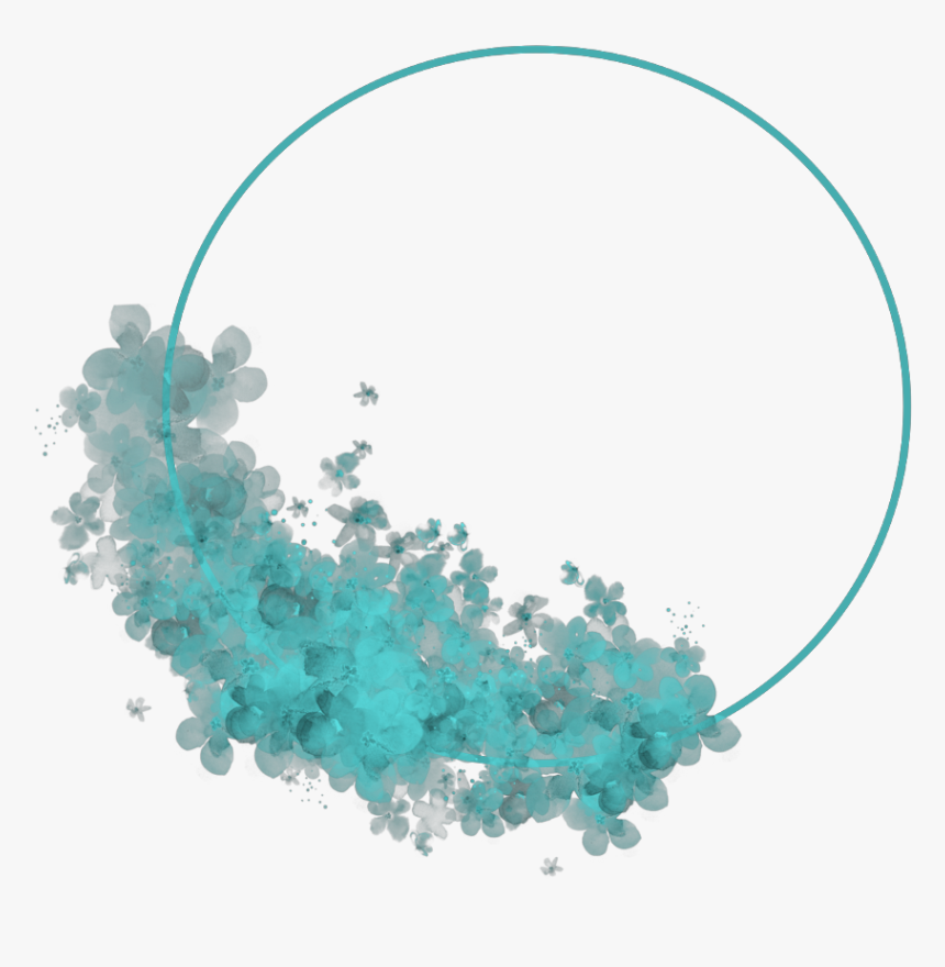 #blue #flower #flowers #frame #flowerframe #blueframe - Flower, HD Png Download