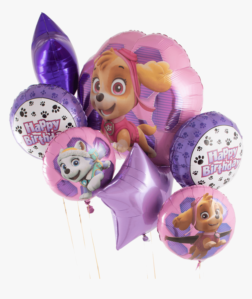 Paw Patrol Pink D Birthday Bunch - Pink Paw Patrol Balloons, HD Png Download