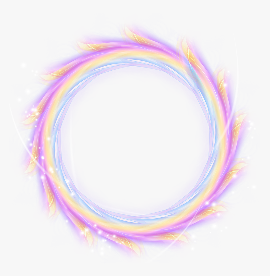 #circle #frame #circleframe #glow #lighteffect #ftestickers - Colorful Ring Png, Transparent Png