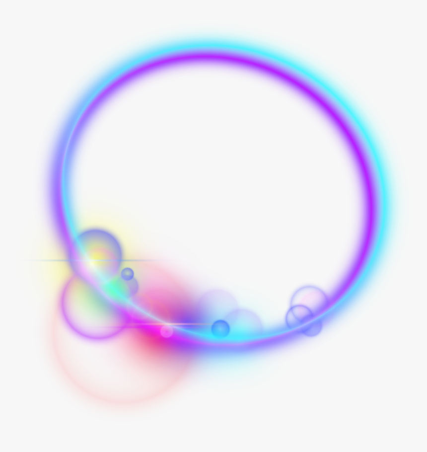 #circle #oval #frame #glowing #lighteffect #ftestickers - Circle, HD Png Download