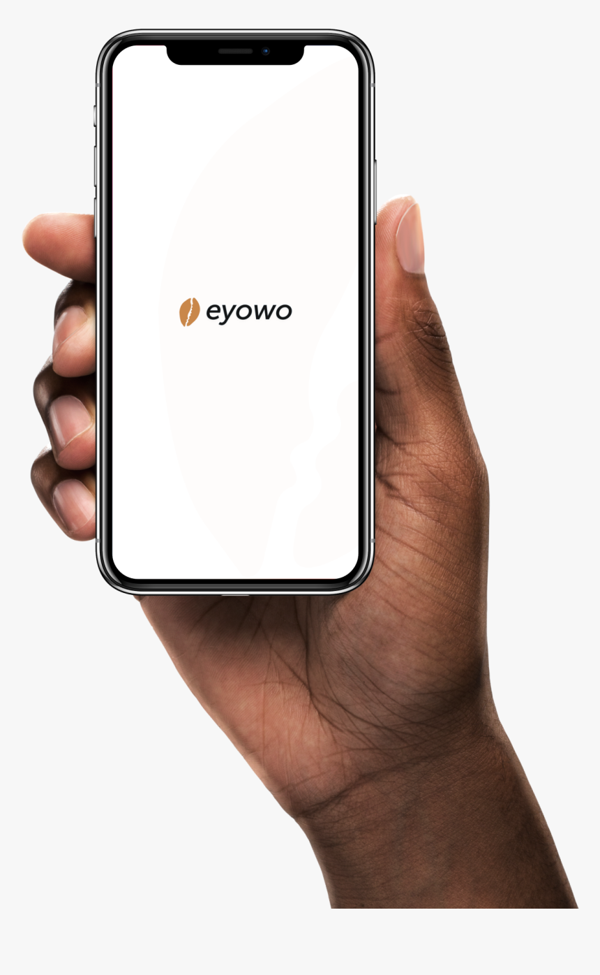 A Hand Holding The Eyowo App - African American Hand Holding Phone, HD Png Download