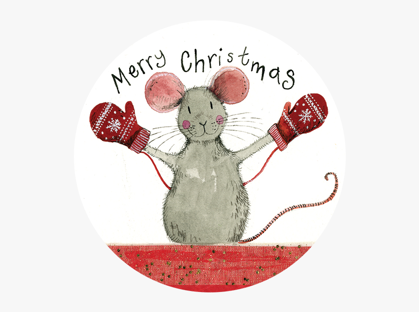 Christmas Gift Tags - Mouse Christmas Card, HD Png Download