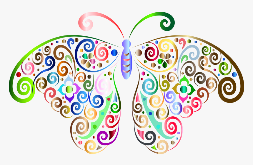 Clipart Butterfly Floral - Transparent Butterfly Backgrounds Png, Png Download