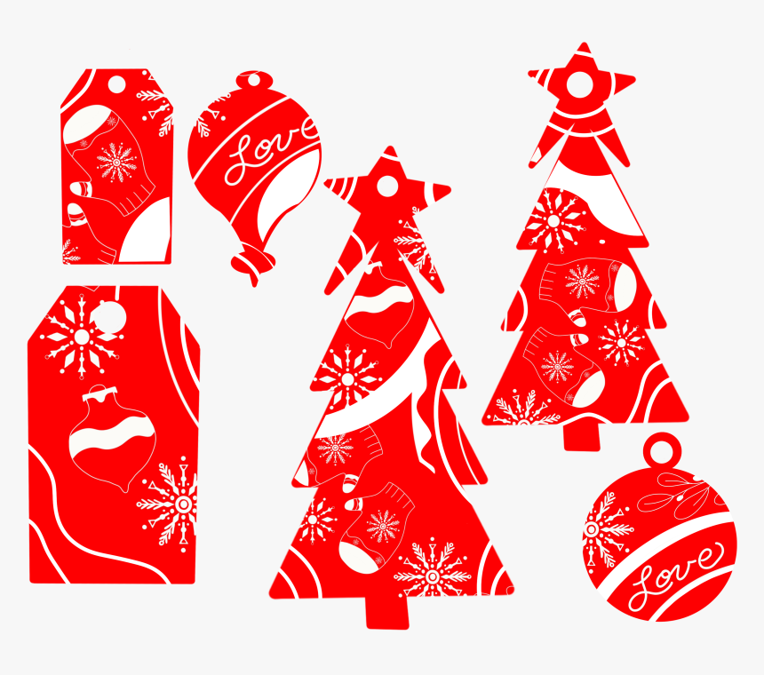 Holiday Tagsred - Christmas Tree, HD Png Download
