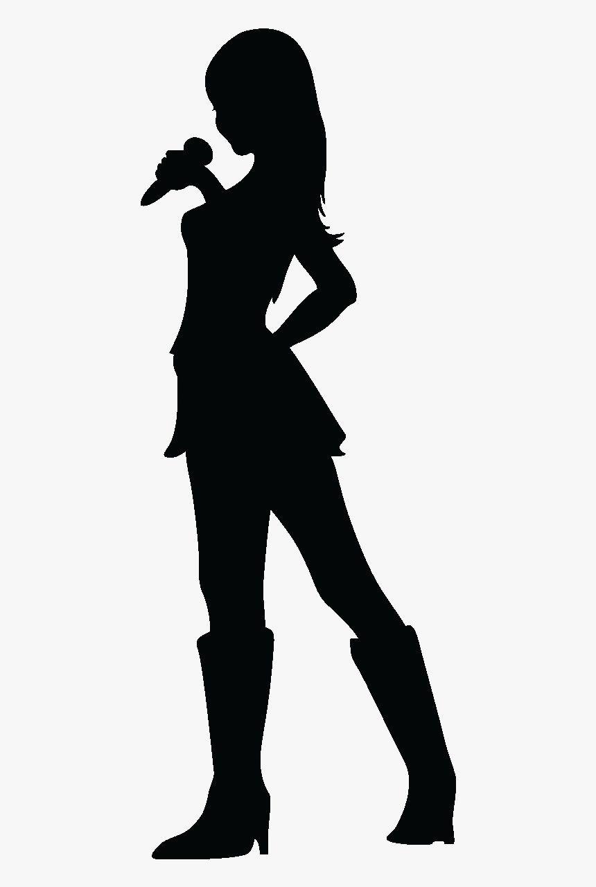 Singer Silhouette Png - Silhouette Transparent Background Singer Clipart, Png Download