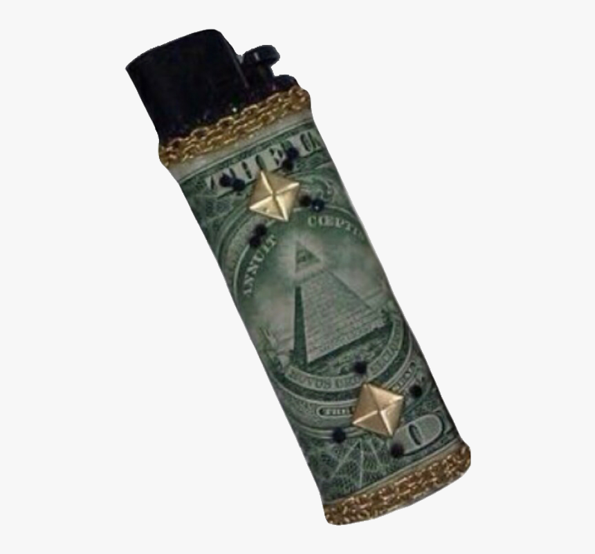 Green Black Gold Illuminati Lighter Polyvore Moodboard - Strap, HD Png Download