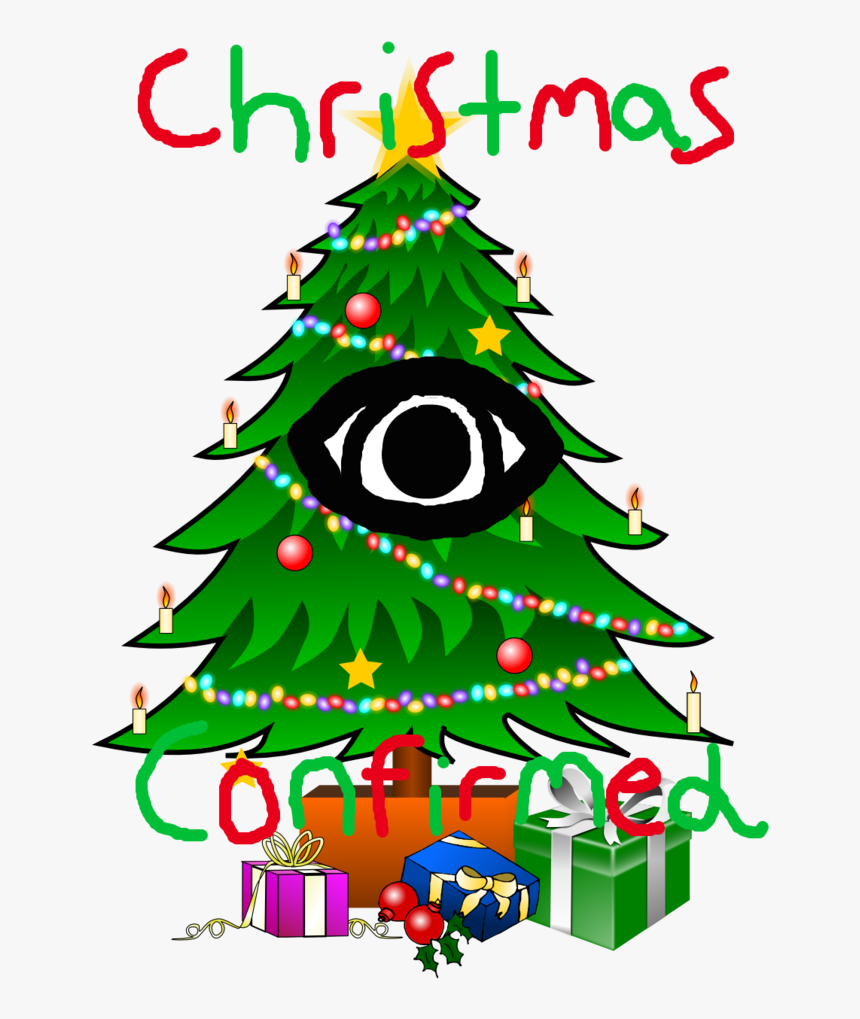 Green Drawing Illuminati - Animated Cartoon Christmas Tree, HD Png Download