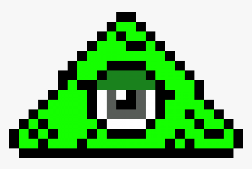 Green Drawing Illuminati - Money Bag Pixel Art, HD Png Download