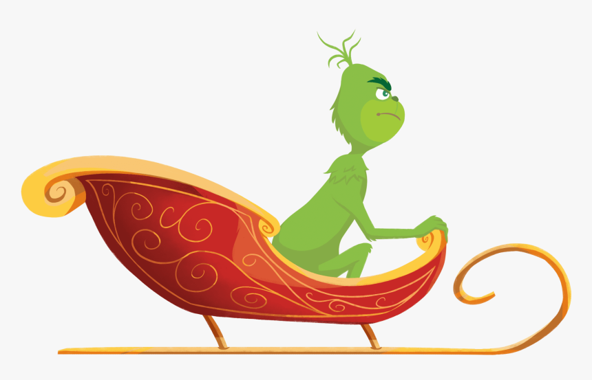 Grinch In A Sleigh Png, Transparent Png , Transparent Png Image - PNGitem