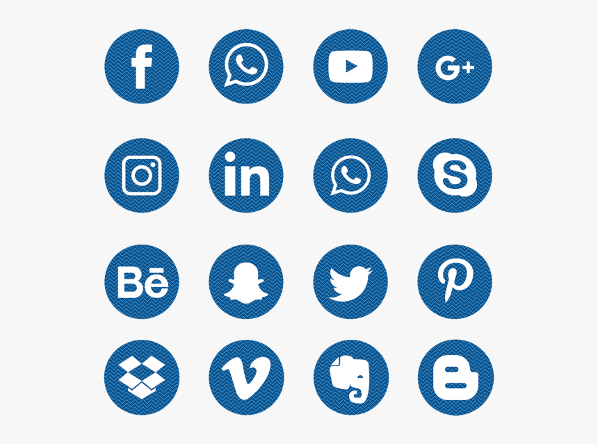 Social Media Icons Png Grey, Transparent Png