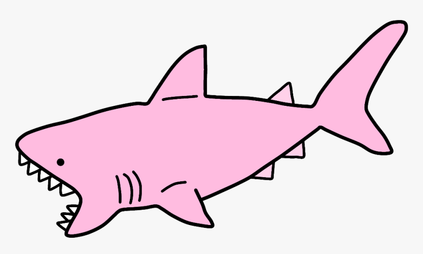 #shark #pink #pastel #light #cute #animal #water #teeth - Cretoxyrhina, HD Png Download