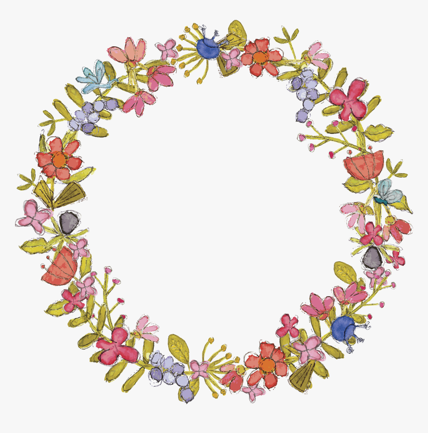 Tropical Wreath Png - Tropical Flower Circle Transparent, Png Download