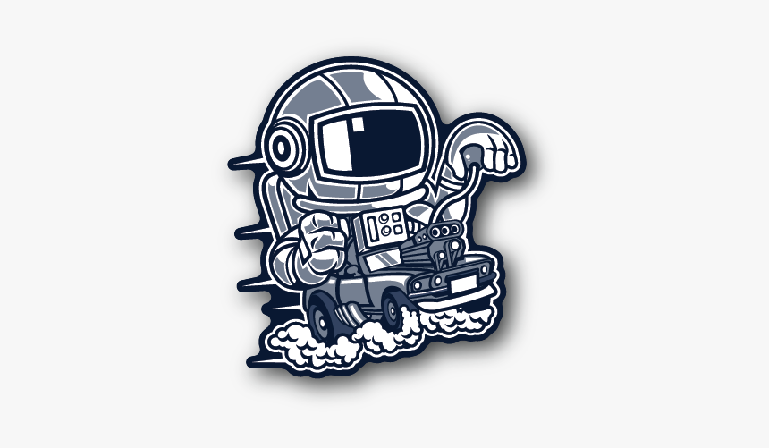 Astronaut Hot Rod Racer Sticker 

 
 Data Rimg Lazy - Astronaut, HD Png Download