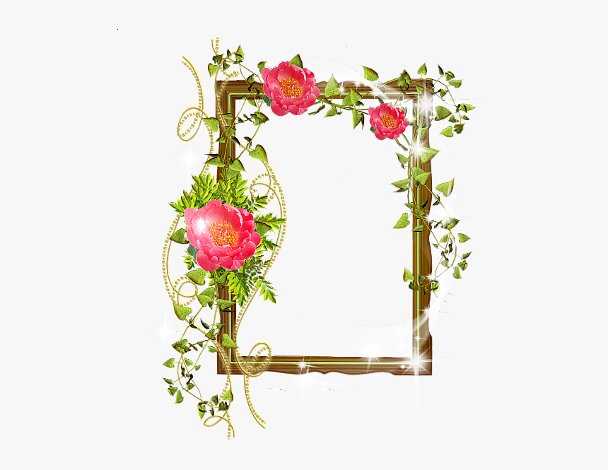 Window Frame With Flowers, HD Png Download