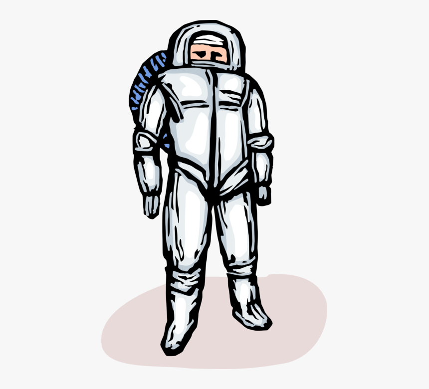 Vector Illustration Of Astronaut In Outer Space Pressurized - Sketch, HD Png Download