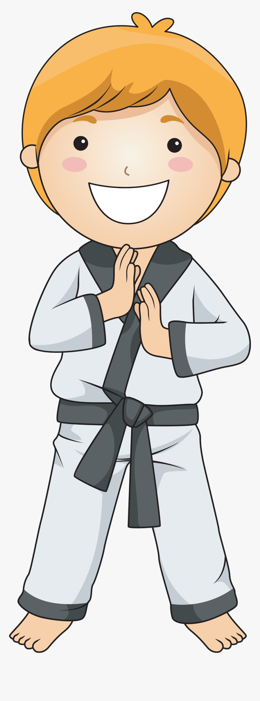 Event Test Children - Boy In A Karate Dress Cartoon, HD Png Download