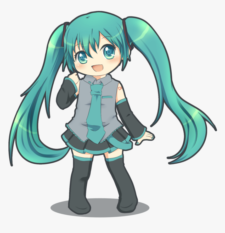 Transparent Chibi Miku Png - Hatsune Miku, Png Download