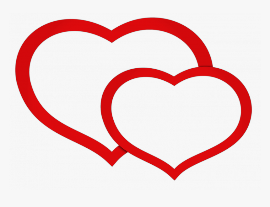 Red Heart Clipart Transparent Background - Double Heart Images Png, Png Download