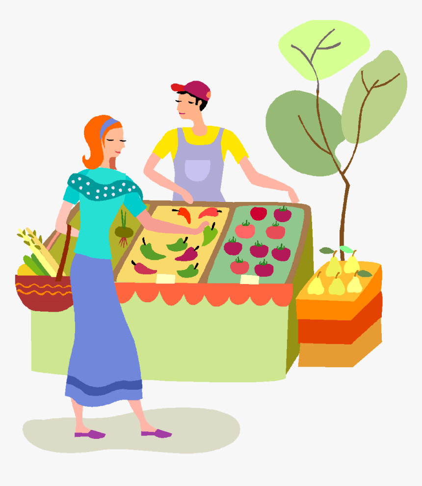Fruits Clipart Vegetable Store - Market Stall Clip Art, HD Png Download