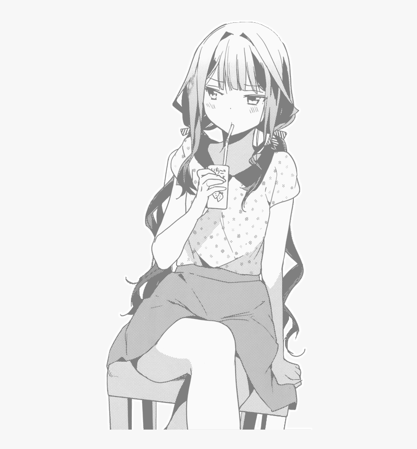 Black &white, Manga, And Sweet Image - Adagaki Aki, HD Png Download