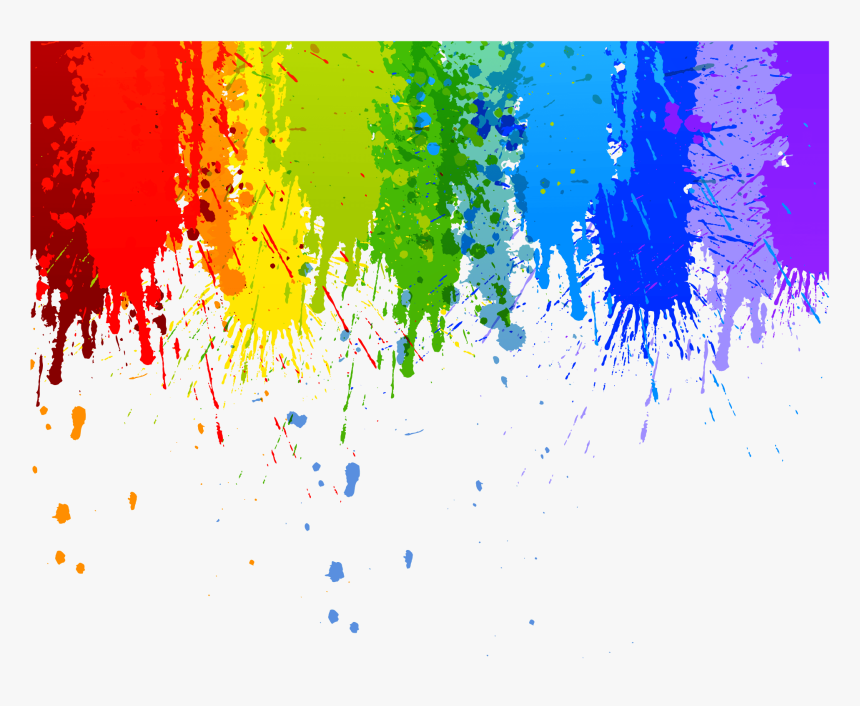 Paint Png Art Hd Rainbow Splatter Free - Rainbow Paint Splatter Png