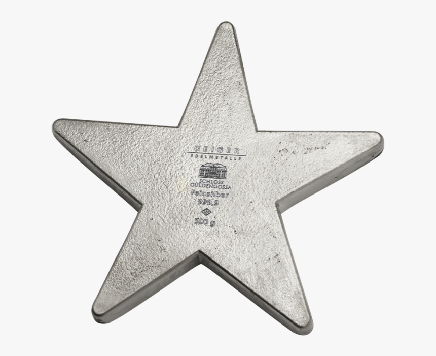 500 Gram Silver Star In Wooden Box - Star, HD Png Download