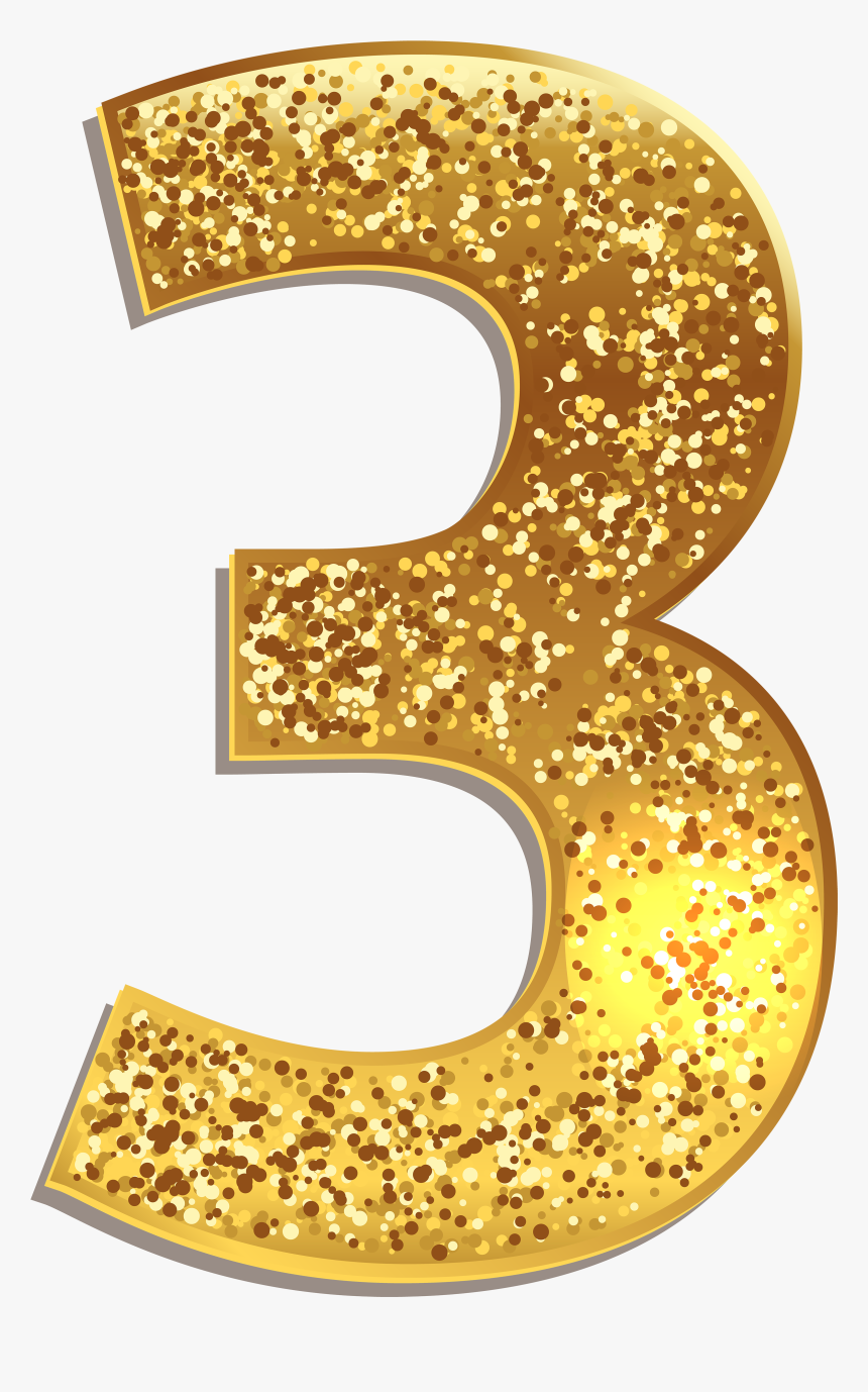 Pin By On Clip - Number 3 Glitter Png, Transparent Png