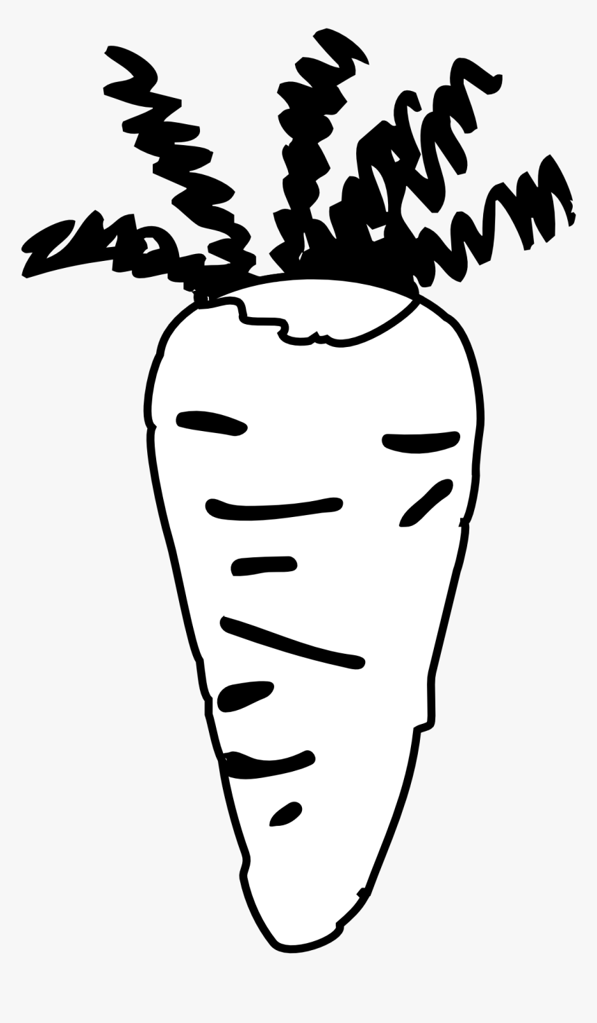 Carrot Black And White Cliparts - Carrot Black And White Clip, HD Png Download