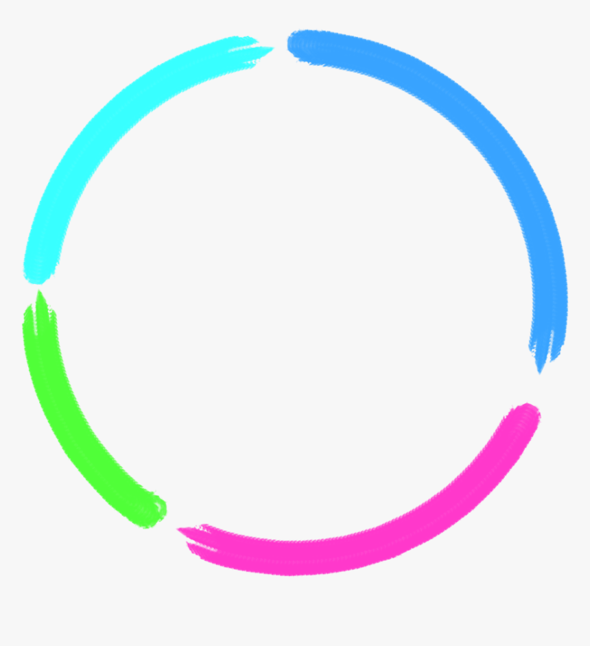 #neon #round #kpop #colorful #freetoedit #circle #frame, HD Png Download
