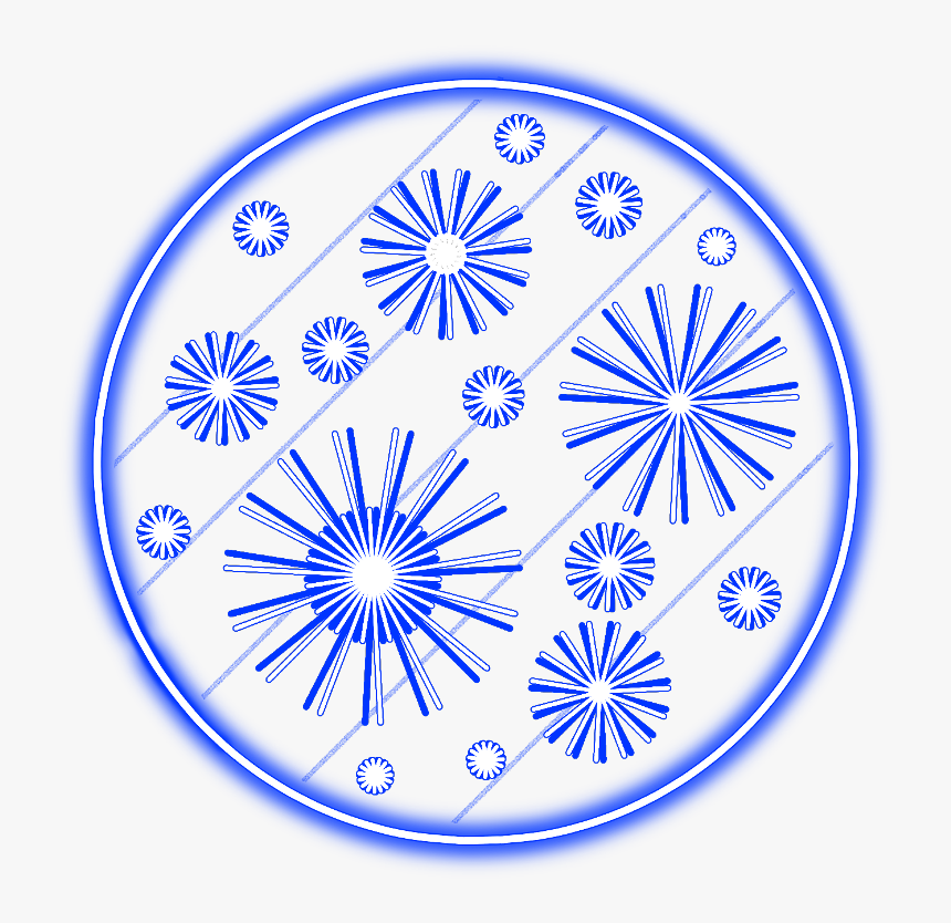 #neon #round #freetoedit #circle #blue #frame #border - Circle, HD Png Download