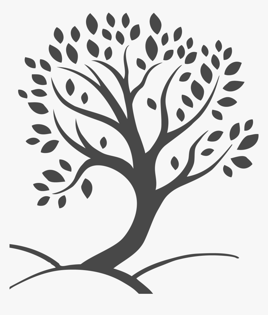 Transparent Tree Png Black And White - Tree Silhouette Seasons, Png Download