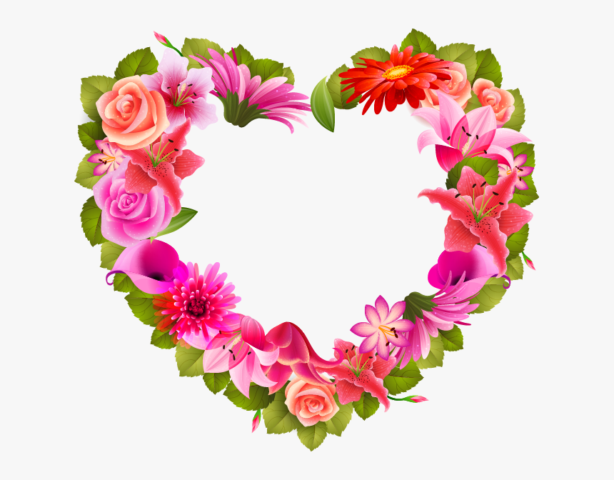 76+ Background Flower Heart Images My