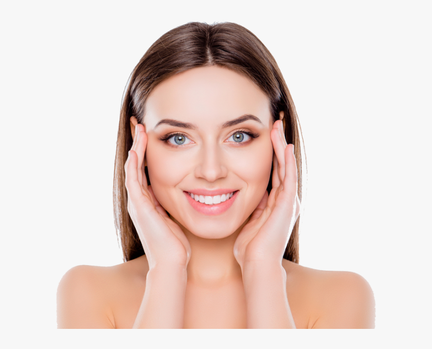 Treatment Beautiful Woman Touching Her Cheeks In Rochester, - Facial, HD Png Download