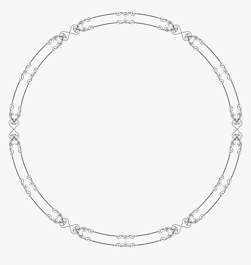 Elegant Flourish Frame Extrapolated 17 Clip Arts - Circle, HD Png Download