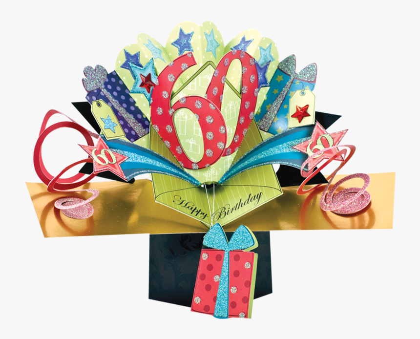 Pop Up 60th Card 
 Title Pop Up 60th Card - Transparent Happy 60 Birthday Png, Png Download