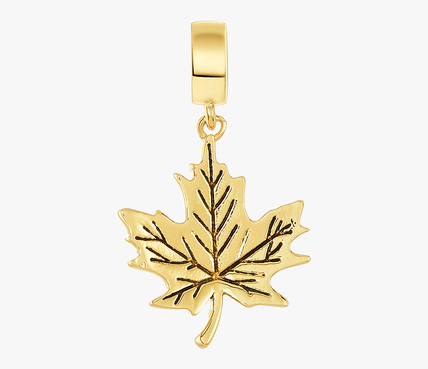 Golden Leaf Charm - Maple Leaf, HD Png Download