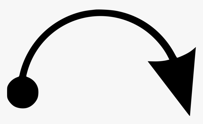 Dot Curve Arrow Aim Target, HD Png Download
