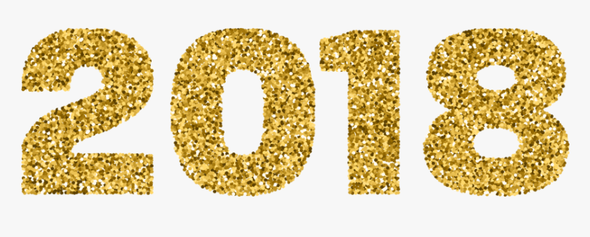 #2018 #happynewyear #newyear #ftestickers - 2018 Gold Glitter Png, Transparent Png