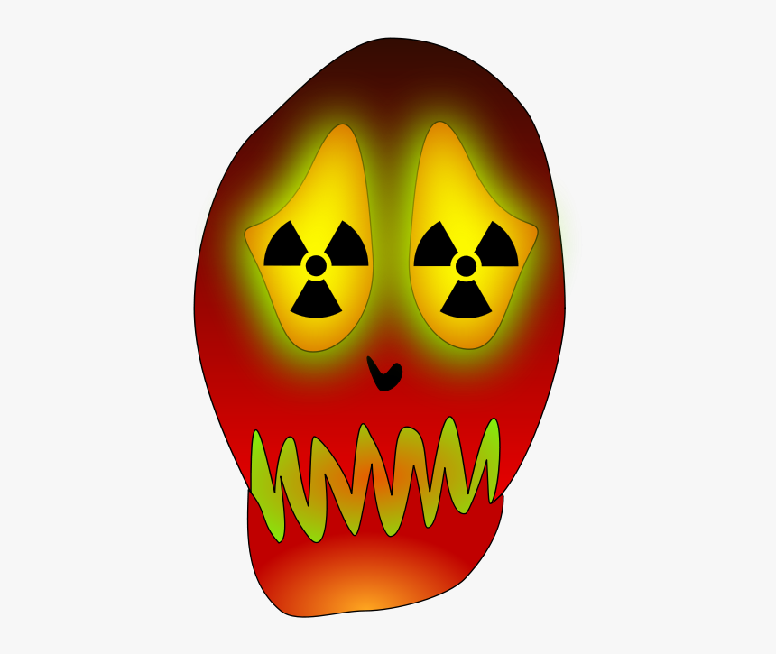 Skull And Nuclear Warning - Radiation Symbol, HD Png Download