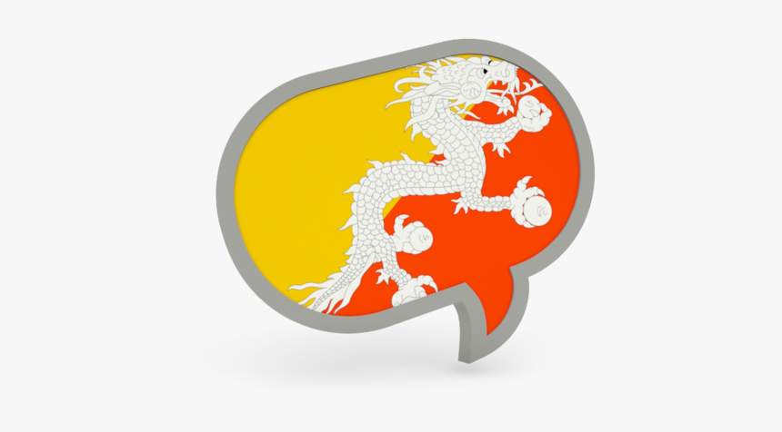 Speech Bubble Icon - Bhutan Flag, HD Png Download