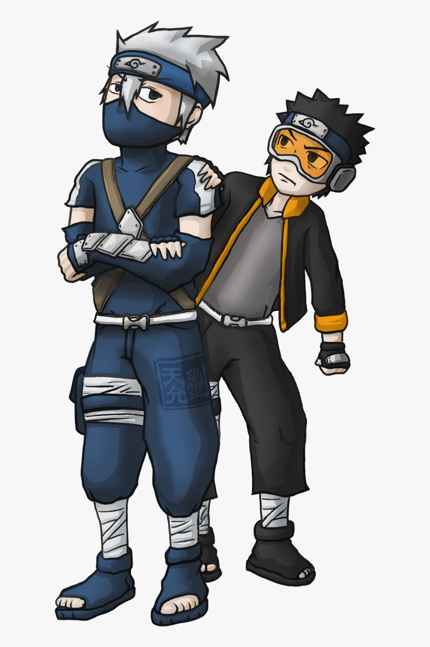 Kakashi And Obito Young, HD Png Download
