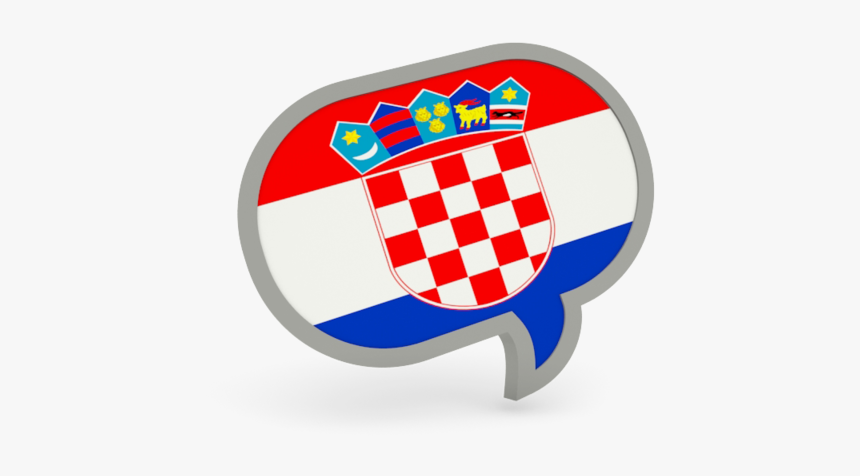 Speech Bubble Icon - Croatian Flag, HD Png Download