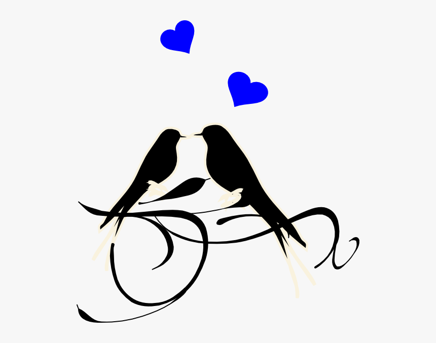 Love Birds Wedding Png Clipart , Png Download - Love Bird Clipart Black And White, Transparent Png