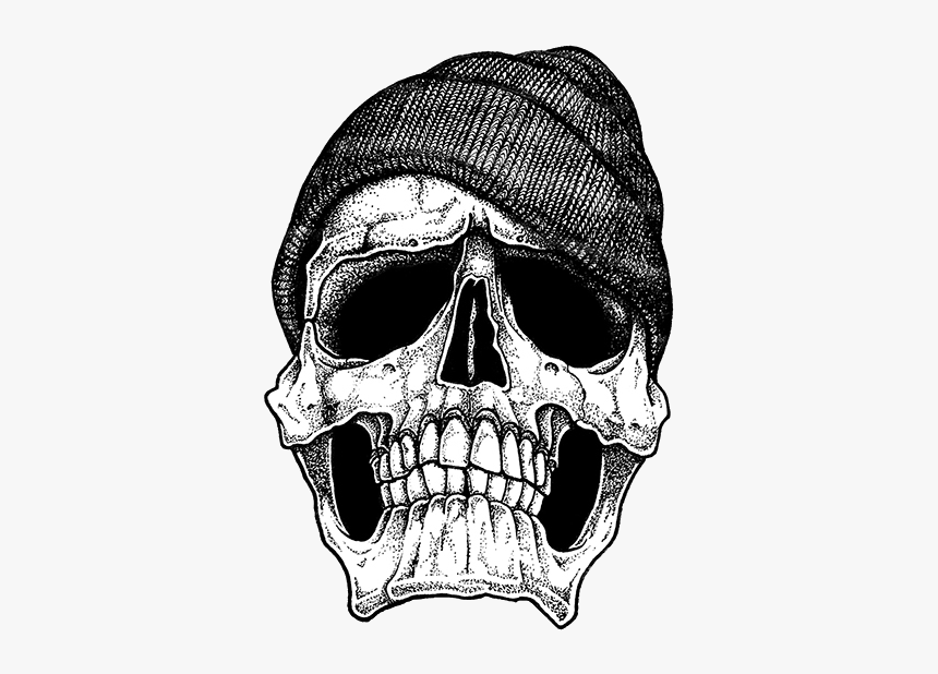 Skull With Beanie, HD Png Download