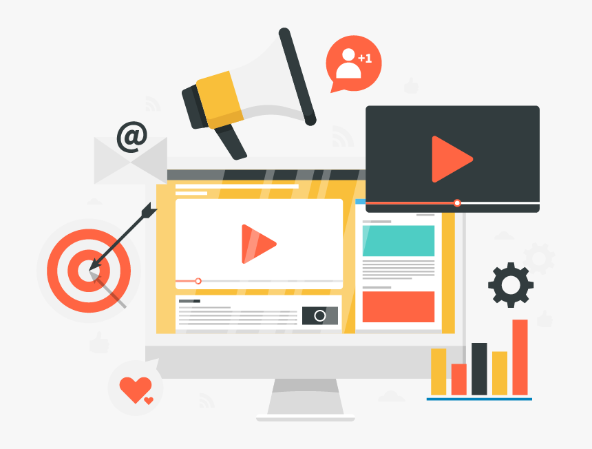 Statistics Vector Social Media Strategy - Digital Marketing Web Images In Png, Transparent Png
