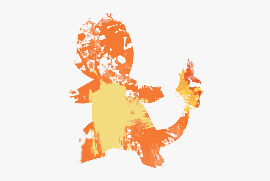 Paint Clipart Orange Paint - Charmander Paint Splatter, HD Png Download