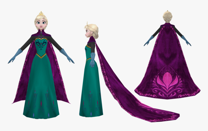 Elsa Clipart Coronation - Frozen Free Fall Coronation Elsa, HD Png Download