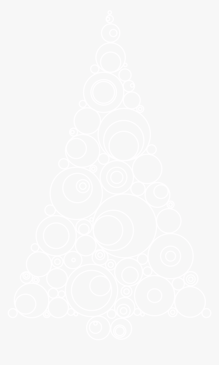 Abstract Circles Christmas Tree With No Background - Wrapping Paper, HD Png Download