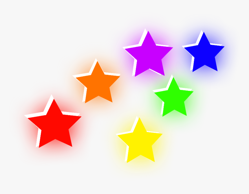 #stars #colour #colorfulstars #rainbow #3d #3deffect, HD Png Download